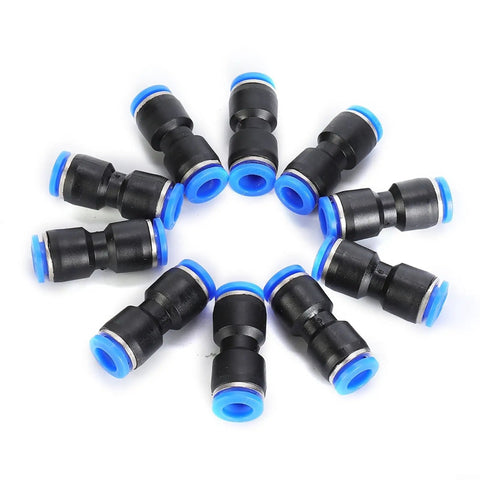 Top Notch Deskbloom Air Line Quick Connect Fittings Kit With Secure Push To Connect Straight Pneumatic Hose Connectors For Easy 6mm To 12Mm Tubing Repair And Setup No Sealing Parts Needed For Fast Auto Shop Jobs, black 6mm-12mm fittings