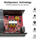 Close-up of the internal circuitry of Road Life Ready 150W Car Power Inverter Converts 12V DC To 110V AC with protection features.