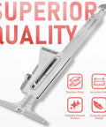 Hi Lo Welding Gauge For Pipe Fit Up, Stainless Steel Alignment Tool With Standard And Metric Scales, 32mm Gap And 37.5 Degree Bevel, pro grade