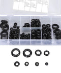 180 Piece Rubber Grommet Kit Durable Rubber Hole Plugs For Wiring And Plumbing Projects Ideal For Home Automotive And DIY Use With Assorted Sizes And UV Ozone Resistant Seals, assorted black rubber grommets in organizer