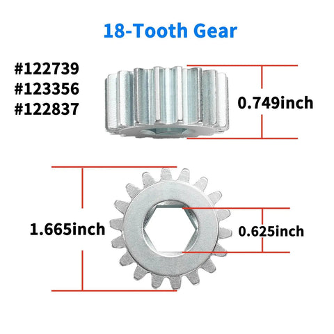 Replacement 18 Tooth Spur Gear For Lippert RV Slide Out 12 DP 14.5 PA high precision machined dimensions and design visible