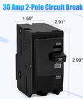 30 Amp 2 Pole Circuit Breaker For QO230CP Compatible With SD QO Load Center CSED And NQOD Distribution Panels 120 240 V 10kA, black