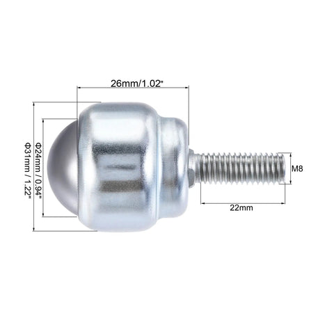 Hella Sturdy Ball Transfer Bearing Units 24mm Carbon Steel 360 Degree Swivel Rollers Bolt Fixing Supports Up To 66Lbs Each Zero Wobble Table Mount Smooth As Butter Pack Of 4