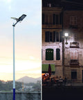 2 Pack 300W Solar Street Lights Outdoor IP66 Motion Sensor With 10000 Lumens Dusk To Dawn Photocell Remote Control Multi Mode LED Flood Light For Parking Lot Stadium Yard Garage Garden