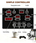 No Sweat Smart Coffee Bean Roaster With 200 Gram Capacity And Clean Digital Interface for controlling temperature and roast profiles