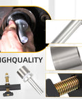 Motoparty CV axle bearing puller kit for Toyota 8-inch front differential; steel shaft, adapters and bolts.