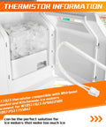 Thermistor for refrigerator ice maker bin with white sensor cable and plug; 1 pack.