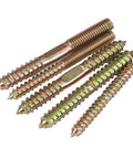 50 Pieces Hanger Bolt Double Ended Self Tapping Screws For Wood To Metal Dowels Furniture Fixing M6x60 Dual End Threaded Connectors