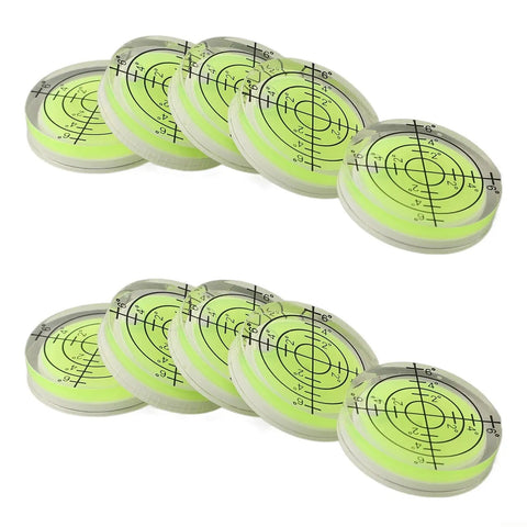 10PCS Circular for spirit Level 32mm Clear 10PCS Circular for showing clear acrylic spirit levels with grids.