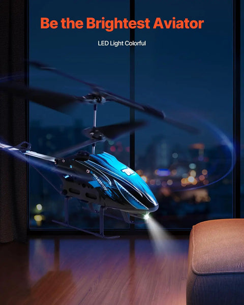 Beginner Friendly RC Helicopter With One Key Takeoff And Landing, 2.4GHz Anti Interference Remote, Altitude Hold, LED Lights