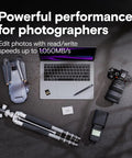 X9 Pro 1TB Portable SSD With Lightning Fast 1050 MB Per Second Read And Write USB C 3 Point 2 External Drive for photographers