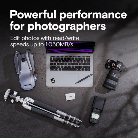 X9 Pro 1TB Portable SSD With Lightning Fast 1050 MB Per Second Read And Write USB C 3 Point 2 External Drive for photographers