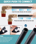 Boeray 50ft 1/4 in. air hose kit with brass push-to-connect fittings and black tubing (11 pcs)