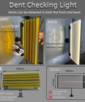 Dent checking light from 190 Piece Auto Body Dent Repair Tools Kit for paintless bodywork showing front and back detection