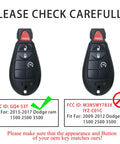 Image of RAM DIY Key Fob Replacement For 2013 2014 2015 2016 2017 1500 2500 3500 Keyless Entry Remote With FCC ID GQ4 53T