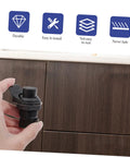 Keyless Push Button Cabinet Door Latch Built Tough Stainless Steel And Plastic Build adjustable latch in hand for furniture