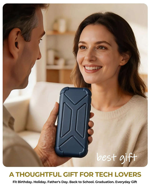 Clutch Tech Organizer Case With Magnetic Abs Build and Smooth Silicone Tray displayed as a thoughtful gift for tech lovers.