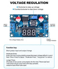 DC Buck Power Converter Module With LED Voltmeter Display Adjustable 4 To 40V Input And 1.25 To 37V Output High Efficiency