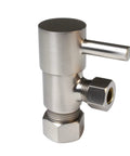 Quarter turn angle stop for Toilet Supply Line Riser Kit With Twenty Inch Flat Head Five Eighths By Three Eighths Inch OD Round Handle