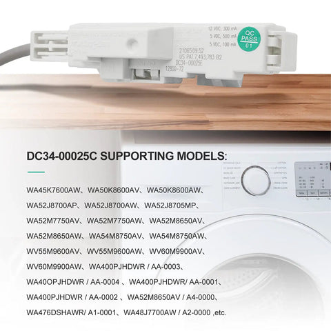 OEM Washer Door Lock Replacement For Samsung Washers Fits DC34-00025A C E Showing Models Supported