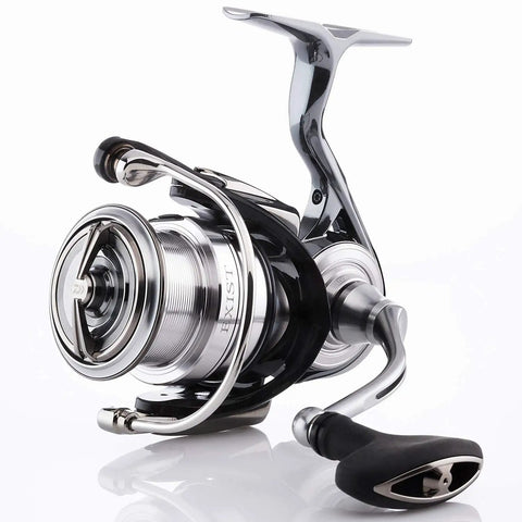 Exist LT 2500-XH Spinning Reel Right Hand, showcasing ultra lightweight, tough build with smooth drag system and high gear XH.