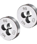 Round Threading Die Set M2 X 0.4 Right Hand Metric Threading Die Alloy Tool Steel Heavy Duty For Screw Cutting And Tapping Repairs 2 Pieces