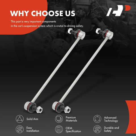 Front Sway Bar Link Stabilizer For Honda Pilot 2016 To 2023 Ridgeline 2017 To 2024 Passport 2019 To 2024 And Acura MDX 2014 To 2020 And 2022 To 2023 Front Left Right Direct Fit For A Smooth Ride No Wobble And Easy Bolt On Installation, pair