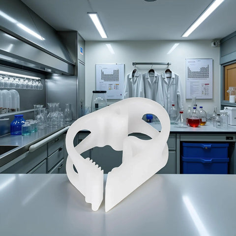 Ten Pack White Plastic Tubing Clamps That Are A Real Workhorse For Lab Flow Control And Hose Clamp Use displayed in a lab setting