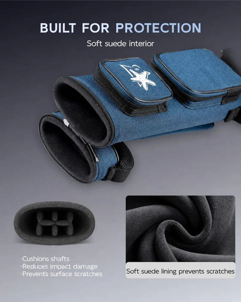 Slick Carbon Fiber Pool Cue Set Featuring Pro Taper Shaft And Low Deflection Design Giving Spot On Accuracy And Smooth Spin Action Killer For Intermediate Players Racking Up Knockout Wins At Local Billiard Tables, showcasing soft suede interior for protection.