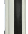 Side view of Professional Architectural Grade Genuine Solid Brass Rectangular Flush Pull For Heavier Sliding And Pocket Doors in Polished Chrome