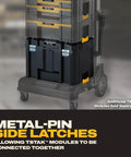 Extra Large TSTAK Tool Box With Removable Tray For Quick Tool Access And Water Debris Resistant Build on cart