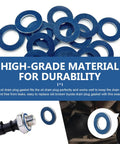 Oil Drain Plug Gasket Set 24 Pcs M12 Aluminum Crush Washers for Toyota Camry RAV4 Tacoma Lexus RX NX Scion TC XB Replacement 9043012031 Leak Proof Seals Kit, blue washers