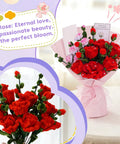 900 Piece Pipe Cleaners Craft Kit With 14 Colors showcasing a bouquet of red and pink pipe cleaner roses wrapped in pink floral paper.
