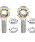 2 Pack Rod End Joints With 18mm Bore And M18x1.5 Right Hand Thread, Includes Jam Nuts, Heavy Duty 45 Carbon Steel, Zinc Plated Housing And Chrome Steel Ball For Rugged Off Road, Racing, Robotics Linkage And Steering Applications