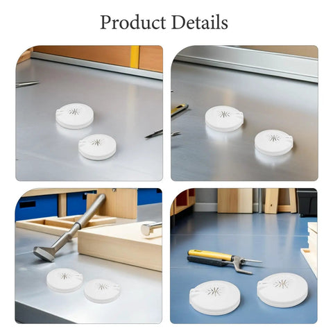 Top Notch Universal Fire Sprinkler Head Covers With Detachable Trim Rings And Smooth Ceiling Escutcheon Plates on a metal surface.