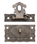 Old School Antique Style Wood Box Hasp Lock Toggle Latch For Jewelry Boxes Cabinets And Drawers Zinc Alloy Decorative Hardware 1pc