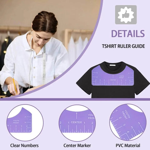 All In One Sublimation Shirts Tool Kit For Vinyl Alignment With Portable Ironing Pad And T Shirt Ruler Guides