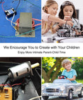 Adapter Kit For 18V M18 Batteries With DC 12V To 60V Motor Speed Controller for DIY RC cars and toy builds shown with children playing.