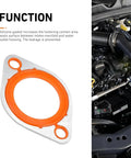 Heavy Duty Thermostat Water Neck Housing Gasket For Chevy Small Block Big Block Engine Replacement Part, orange rubber design.