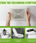 Hands installing a bathroom vent, related to Vent Bath Fan Motor Replacement For NuTone 655 657 658 679 Exhaust Fans, 70 CFM.