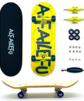 Pro Fingerboard 32mm wooden deck with deep concave, 5-layer maple construction, CNC trucks, precision bearings, yellow design