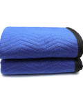 72x80 Extra Thick Furniture Moving Blanket Pack Of 12 Heavy Duty Protective Pads For Shipping And Moving, stacked blue blankets