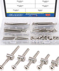 100Pcs M6 Hex Drive Socket Cap Barrel Screws And Nuts Kit For DIY Furniture Building With 5 Lengths Nickel Plated Steel