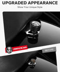 Stainless Steel Skull Pattern Seat Bolt Kit With Screws And Mounts For Harley Touring Sportster Softail Dyna 1996-2026 Black Finish SAE 1/4-20 Compatible Must-Have Hardware