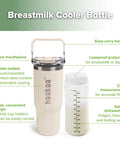 Double Wall Portable Breastmilk Cooler With Thirty Oz Capacity Keeps Fresh Nursing Storage Ice Cold For Twenty Hours Straight, featuring spout and leakproof design.