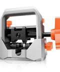 Beefy Manual Dovetail Alignment Pusher Tool With Rotatable Block, Precision Scale, And Smooth Horizontal Travel For Precise Positioning, Heavy Duty Aluminum Frame And Steel Construction front view