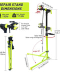 Foldable Bike Repair Stand Portable Bicycle Stand for Road and Mountain Bikes Up to 132 Lbs With Adjustable Height and Tightening Clamp