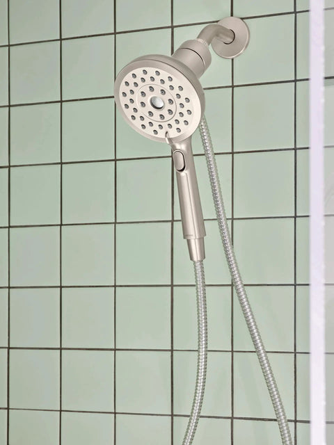 Premium Handheld Showerhead With Magnetic Docking Station, Hella Flexible Multi Jet Spray Controls, Durable Sixty Inch Rubber Hose, Smudge Resistant Brushed Nickel Finish For Top Notch Bathroom Refresh