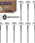 10 Pack 7 Inch Stem 2 Inch Sealed Nylon Garage Door Rollers Ultra Quiet Long Lasting High Load Uses 6200 Double Seals Precision Bearings