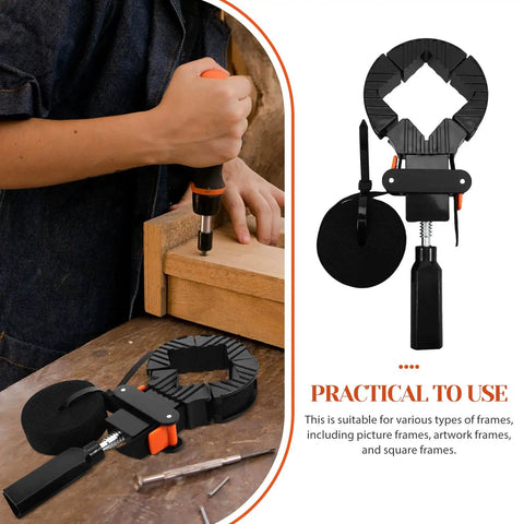 Right Angle Woodworking Clamp With Strong Clamping Power Precise Positioning Frame Holder for DIY use on a wooden frame